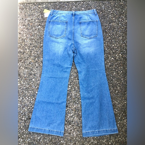 👯♀️ ✨HP✨ 🆕 HIGH WAIST FLARE Denim Jeans by Sam Edelman Size 32 - Picture 5 of 16